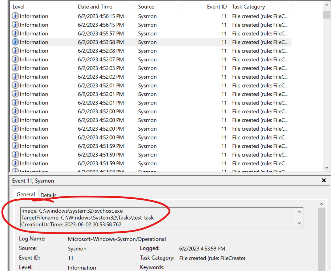 Sysmon Event ID 11: FileCreate